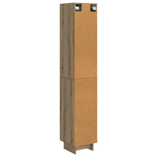 vidaXL Bathroom Floor Column Cabinet L34.5xW33xH90cm Oak