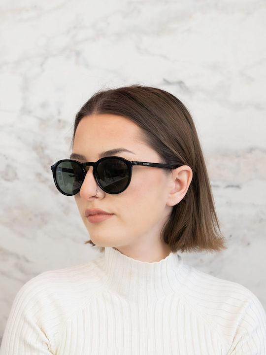 Hoffman Unisex Sunglasses with Black Frame and Black Lens HF8462 C1