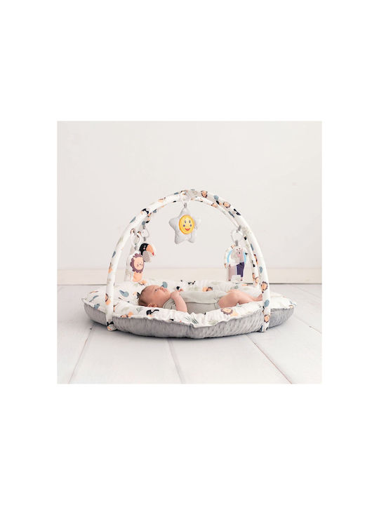 Baby Nest Pillow Gray Animals Lion