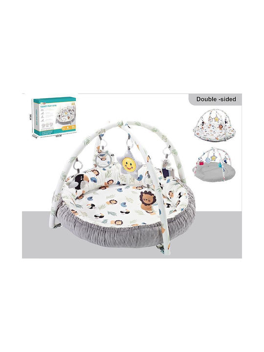 Baby Nest Pillow Gray Animals Lion
