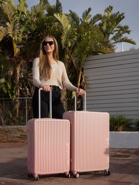 Newcom Reise Koffer Hart Rosa Set 3 Stück