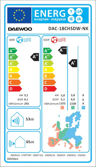 Aparat de Aer Condiționat Inverter 18000 BTU A++/A+ cu WiFi