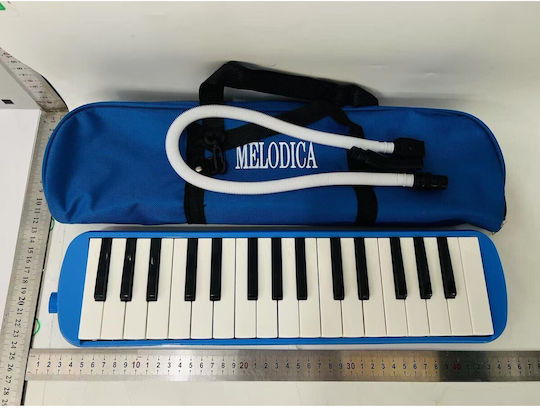 Melodice 32 De Clape Made Abs Pentru Începători 45 X 13 X 7 Cm Include Husă Suflantă Albastră