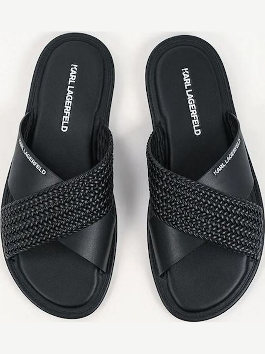 Leather Men's Sandals in Black Colour