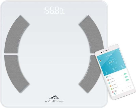 ETA Smart Cântar de Baie 180kg cu Bluetooth Alb