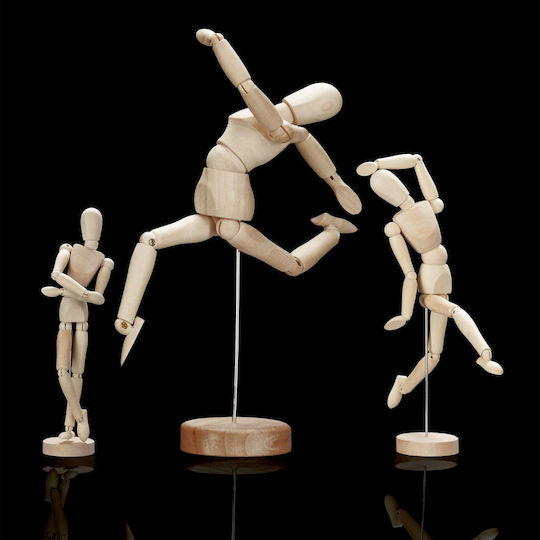 Relaxdays Manechin Din Lemn Crem Argintiu 32.5x7x7.5 Cm