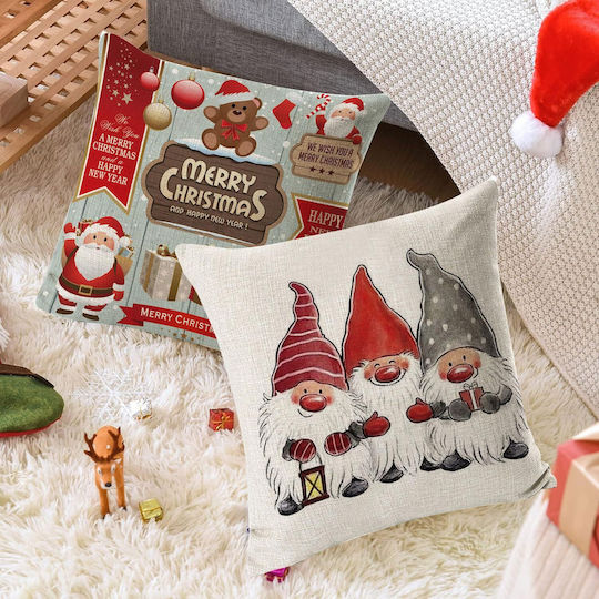 Weihnachtsdekorative Kissenbezüge Set 4 Stück 50x50 cm