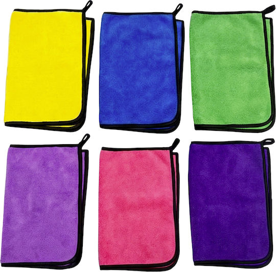 Avizar Pack 6 Car Cleaning Cloths Ultra Absorbent Lint-free Multicolor