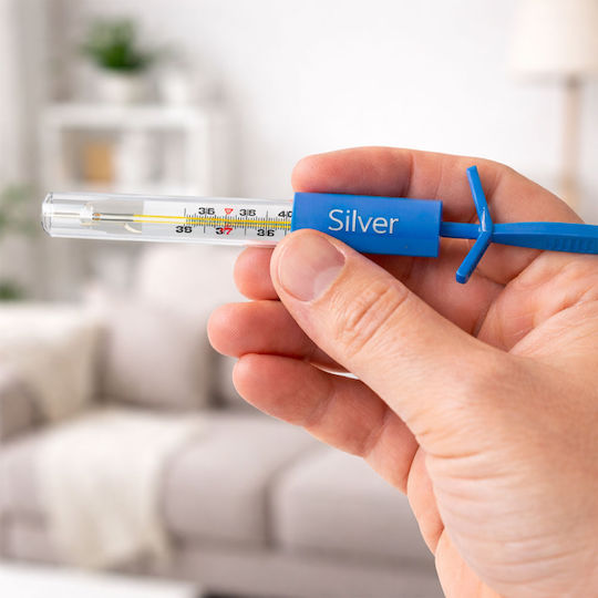 Sanity Rarus Thermometer mit Gallium Geeignet für Babys Silber