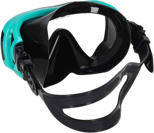 ikonka Silicone Diving Mask with Snorkel Blue