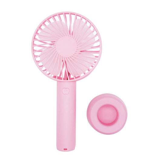 Ventilator Portabil De Mână Usb Roz Cu Suport 3 Setări Viteză Reîncărcabil Prin Cablu Usb Roz