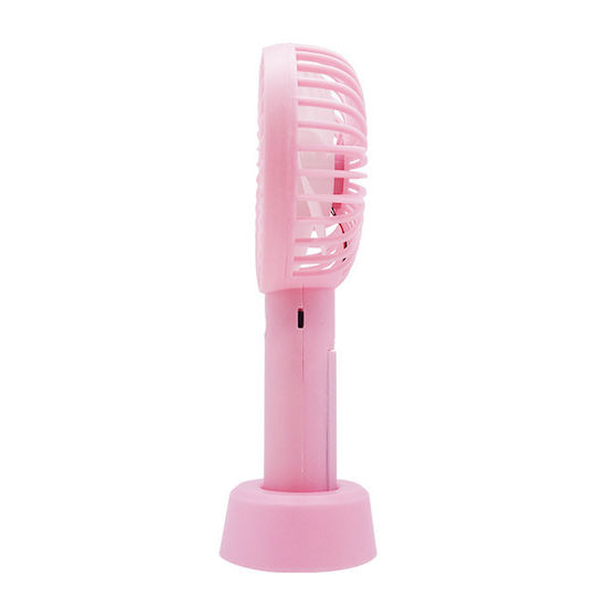 Ventilator Portabil De Mână Usb Roz Cu Suport 3 Setări Viteză Reîncărcabil Prin Cablu Usb Roz