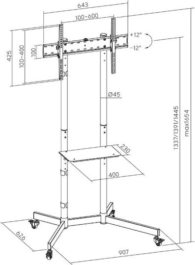 Sunne Sunne S1122 Suport Monitor Tv 37"-70" Încărcare Maximă 45kg