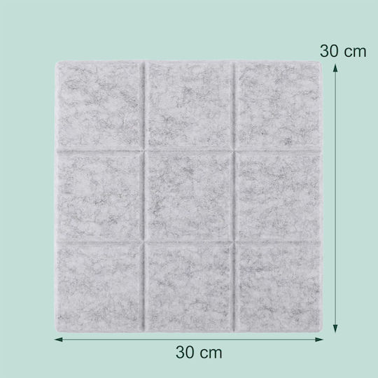 Office Item Holders Relaxdays Set 12 Felt Adhesive Panels Gray 30x30cm
