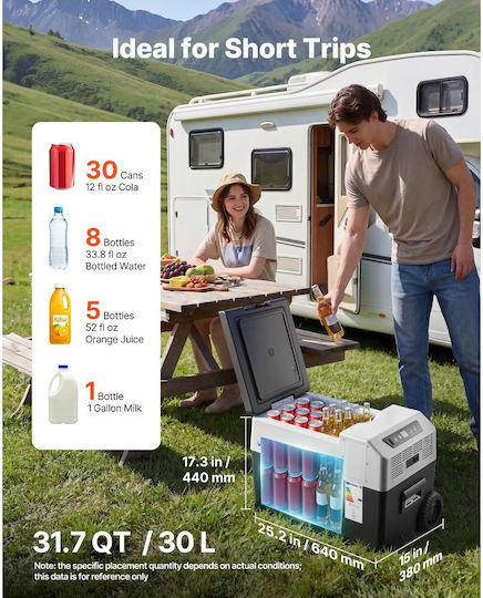 Vevor Portable Fridge 30L 100-240V
