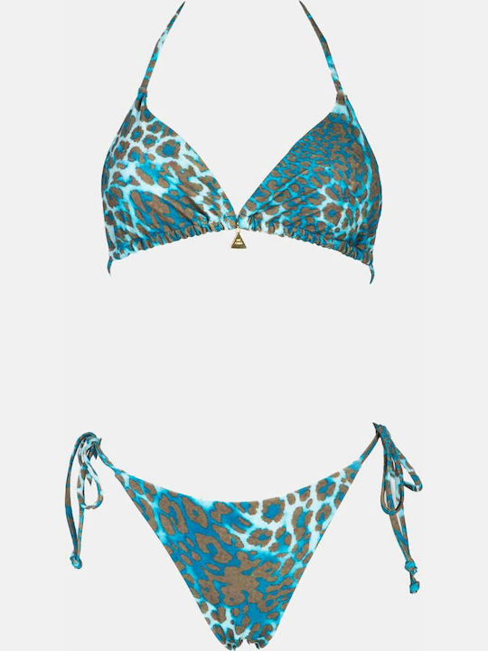 Set Bikini 3 Τεμαχίων Τριγωνάκι Πετρολ