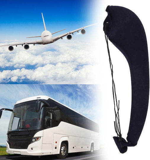 Inflatable Travel Pillow Navy Blue