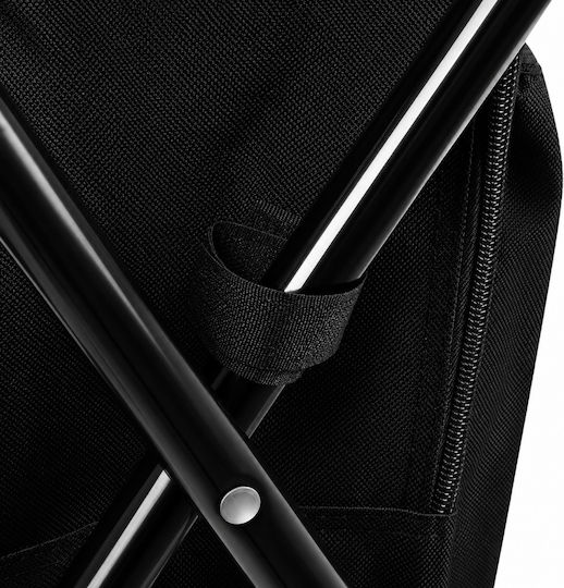Scaun De Plajă Negru Impermeabil 36x29x41cm