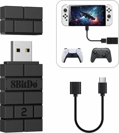 Wireless Bluetooth Adapter 8bitdo Usb Wireless Bluetooth Gamepad Adapter 2 Nintendo Switch Pro & Ps3 & Ps4 & Ps5 & Xbox One & Series X & Series S & Wii U Pro & Wiimote & Switch Joy-con Code 1-game265