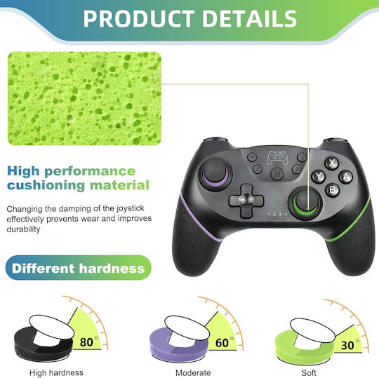 Precision Thumb Grip Aim Assistance Mixed Rings Kontrol Freek Sony Playstation PS5 Dualsense Edge & PS4 & Xbox One & Nintendo Switch Pro Gamepad Controller 6pcs Code 1-game264