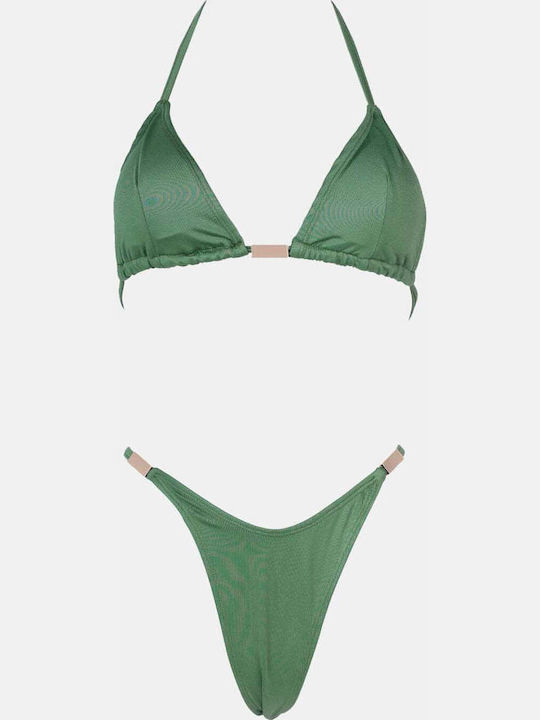 Set Bikini Τριγωνάκι Χακι