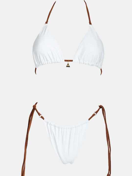 Set Bikini Τριγωνάκι Ασπρο
