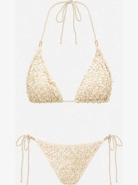 Set Bikini Blumen Mandarino
