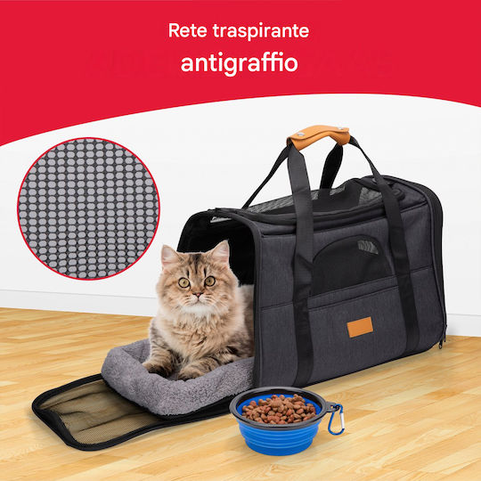 Bakaji Dog / Cat Carrying Bag up to 5kg Gray L44xW34xH31cm