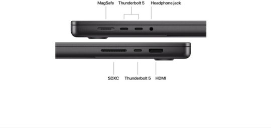 Apple MacBook Pro 16,2 Zoll IPS Retina Display 120Hz (M5 Max-18-Kern/64GB/2TB SSD/40-Kern-GPU) Space Black Internationales Englisch Tastatur