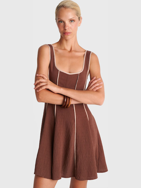 Mini Damenkleid Braun