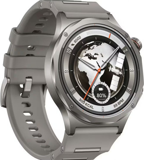 Oppo Watch X3 Titanium 47mm Waterproof with Heart Rate Monitor (Misty Titanium)