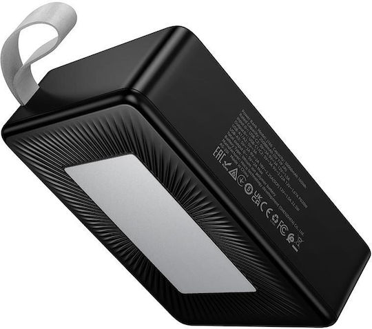 Hoco J166 Carretera Power Bank 50000mAh 22.5W με 3 Θύρες USB-A και 2 Θύρες USB-C Power Delivery / Quick Charge 2.0 / Quick Charge 3.0 Μαύρο