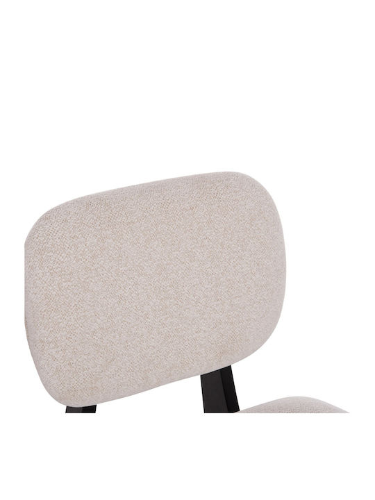 Dining Chair with Fabric Upholstery Ecru 53x56x78cm