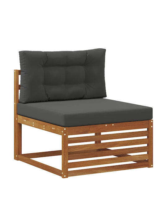 vidaXL Garden & Outdoor Furniture Set Living Room 6 Pieces Natural and Charcoal with Pillows