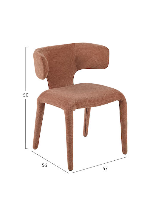 Bien Dining Chairs with Fabric Upholstery Terracotta 2pcs 49.5x55x76cm