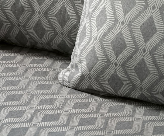 Beauty Home 12564 Bettlaken Set Doppel 200x260cm Anthrazit (4Stücke) 12564SEDI