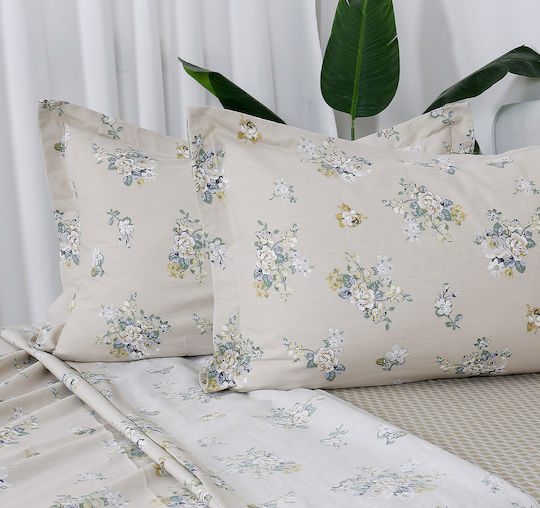 Beauty Home 12698 Σετ Σεντόνια Υπέρδιπλα 230x260εκ. Μπεζ (4τμχ)