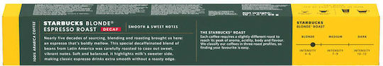 Starbucks Kaffee- und Getränkekapseln Espresso Entkoffeiniert Kompatibilität mit Nespresso 12 Stück
