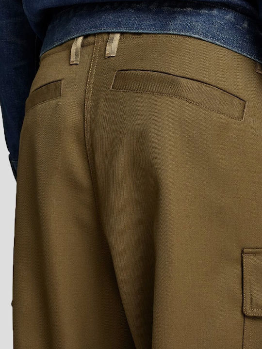 Ανδρικό Παντελόνι Cargo Relaxed Fit Χακί