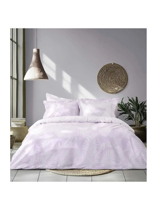 Nima Super-Double Bed Sheets Set 240x260cm Lilac 4pcs
