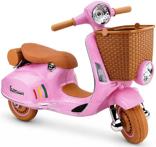 Vespa Electrică Pentru Copii 12 Volți Roz Pentru 3+ Ani