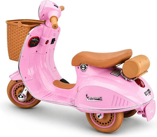 Vespa Electrică Pentru Copii 12 Volți Roz Pentru 3+ Ani