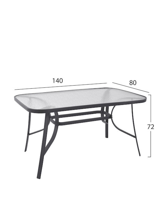 Garten- und Outdoor-Möbelsets für Speisesaal Grau 5 Stück