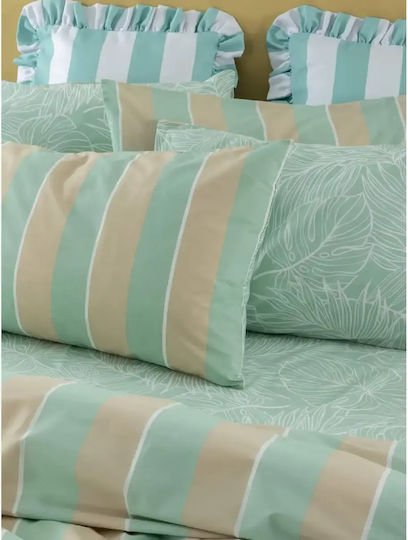 Palamaiki City Life Cl201 Bed Sheets Set King Size 270x260cm Green (4pcs)