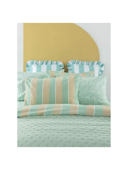 Palamaiki City Life Cl201 Bed Sheets Set King Size 270x260cm Green (4pcs)