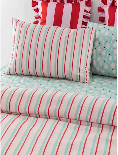 Palamaiki City Life Cl202 Set Bed Sheets Double 240x260cm Pink (4pcs)