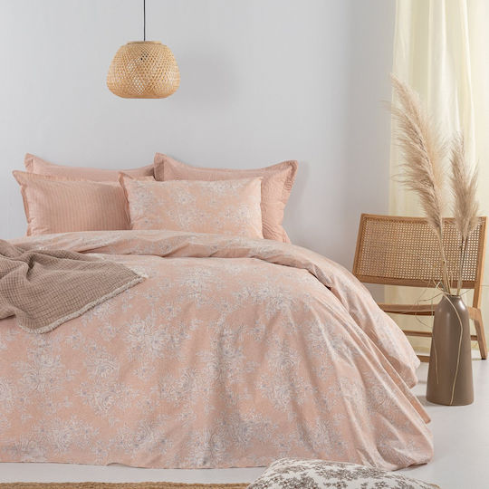 Palamaiki Estella Подредба Чаршафи Кралица 240x260см Корал (4 Бройки)