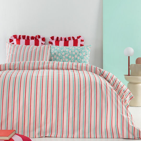 Palamaiki City Life Cl202 Set Bed Sheets Double 240x260cm Pink (4pcs)
