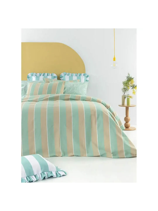 Palamaiki City Life Cl201 Super-Double Bed Sheets Set 240x260cm Green (4pcs)