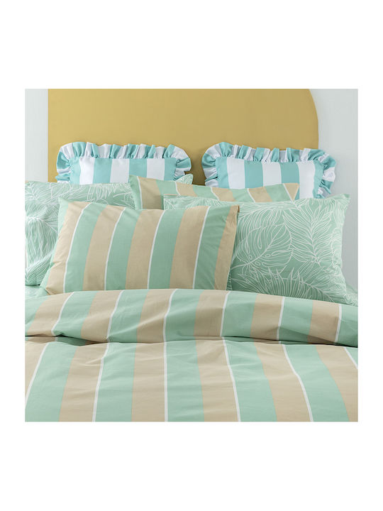 Palamaiki City Life Cl201 Super-Double Bed Sheets Set 240x260cm Green (4pcs)